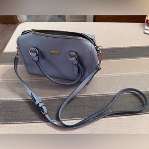 Blue leather Coach mini shoulder bag